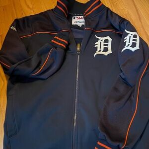 Men's Vintage Majestic Authentic Detroit Tigers Zip-Up Jacket size L